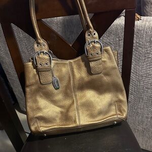 Tignanello Gold Shoulder Bag